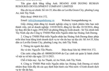 CÔNG TY PHÁT TRIỂN NGUỒN NHÂN LỰC HOÀNG ÁNH DƯƠNG (HADC DIGITAL ACADEMY)