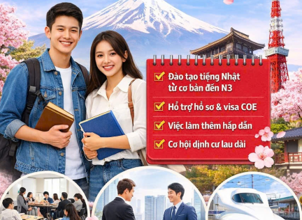 🌸 DU HỌC NHẬT BẢN – MỞ CÁNH CỬA TƯƠNG LAI CÙNG TRUNG TÂM HOA ANH ĐÀO VIỆT – NHẬT 🌸