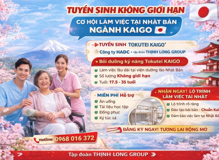 🌸 TUYỂN SINH KHÔNG GIỚI HẠN – CƠ HỘI LÀM VIỆC TẠI NHẬT BẢN NGÀNH KAIGO 🇯🇵
