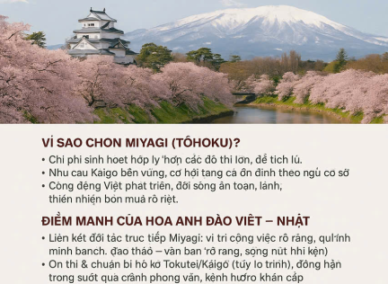 Kaigo Miyagi 2025: Việc làm ổn định – Lộ trình nâng bậc nghề Nhật Bản