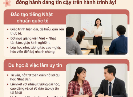 Trung tâm Hoa Anh Đào Việt – Nhật – Cánh cửa đưa bạn đến với Nhật Bản